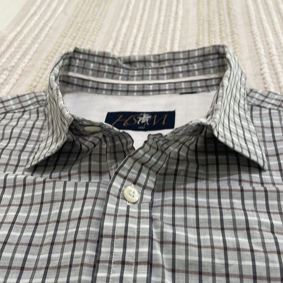 HSM plaid dress shirt. Men’s L. Slim fit. Like new condition. 100% cotton. Nice! - Picture 4 of 9